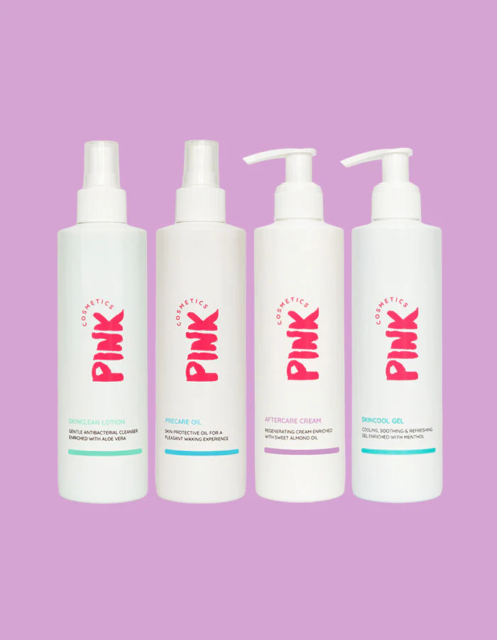 Pink Cosmetics waxing elő- és utóápoló szett komplett bőrápoláshoz