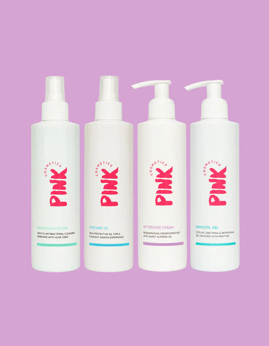 Pink Cosmetics waxing elő- és utóápoló szett komplett bőrápoláshoz