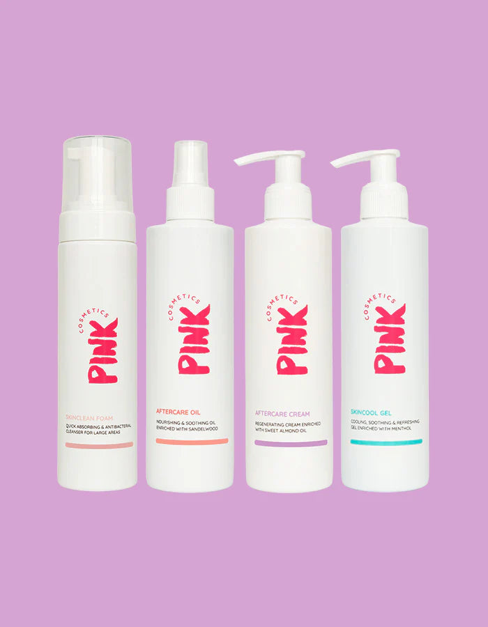 Pink Cosmetics waxing elő- és utóápoló szett komplett bőrápoláshoz